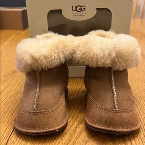 UGG Tan Shearling Baby Booties